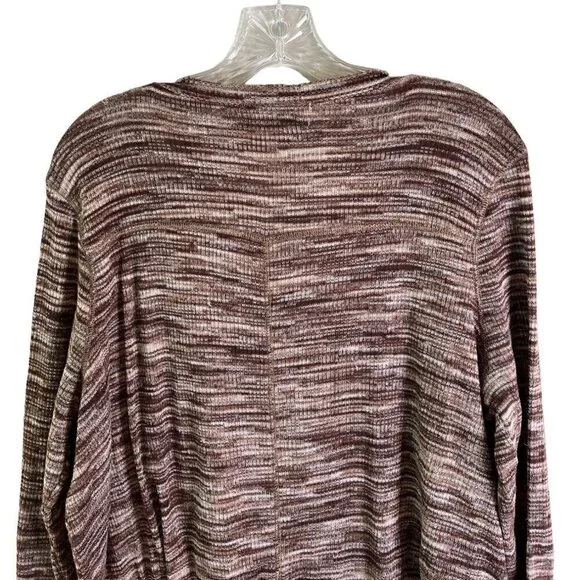 KNOX Rose Women's Sweater Brown & Beige Stripes Long Sleeves Size XXL - Picture 9 of 10